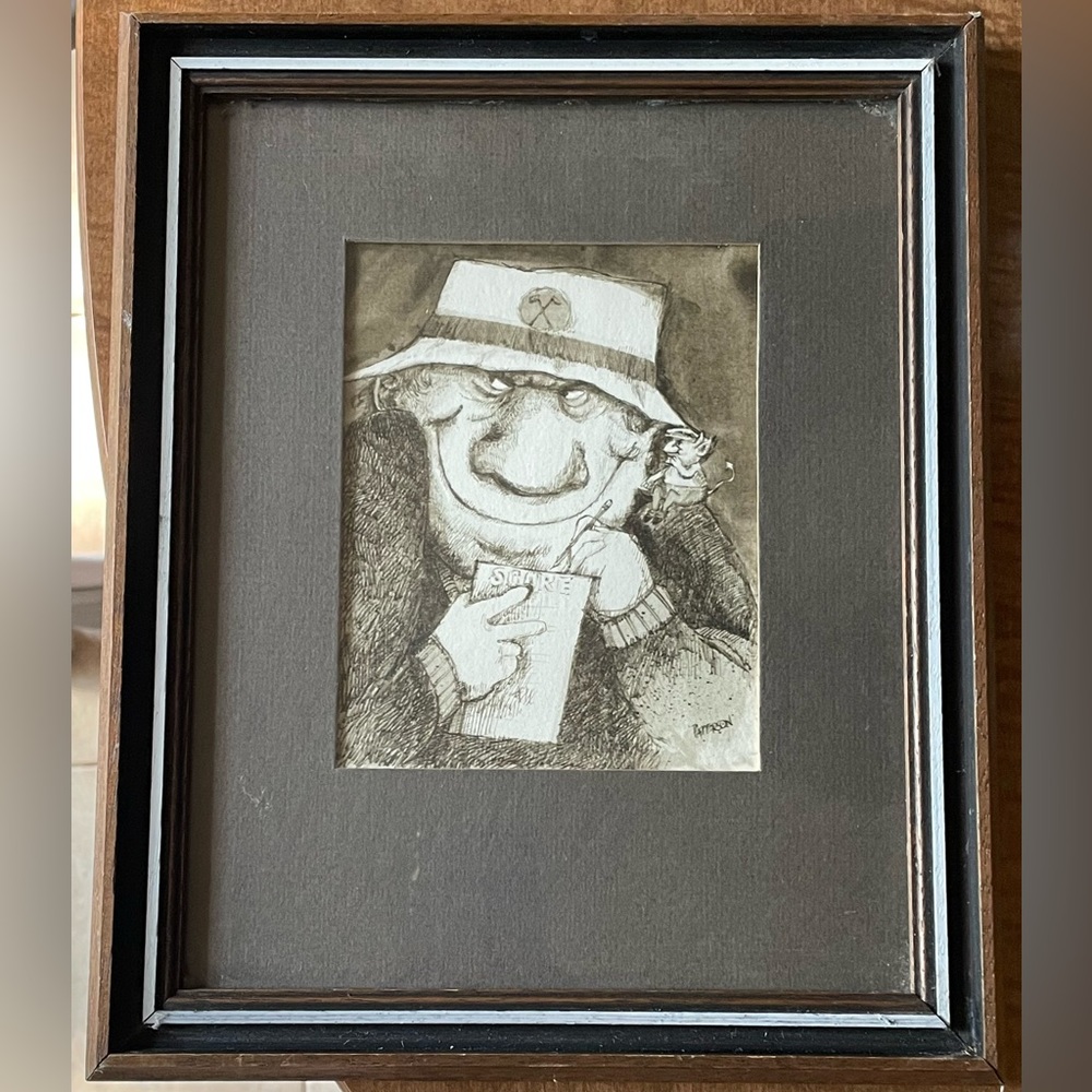 Gary Patterson “Temptation” Golf Print Matted & Framed - Score Card Devil Funny